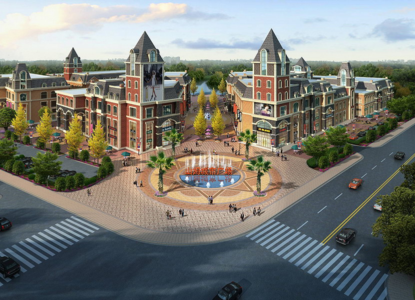 城市商業廣場效果圖8