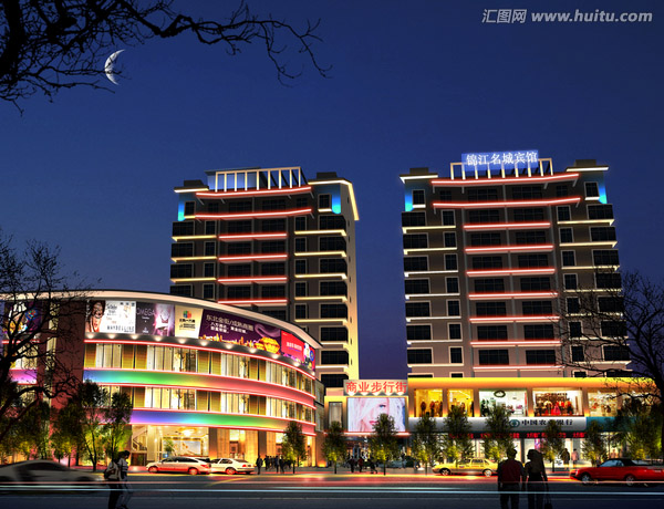 城市商業廣場效果圖2